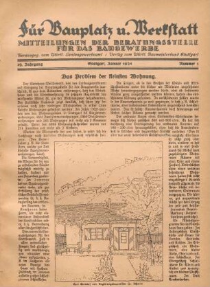 Das Problem der kleinsten Wohnung