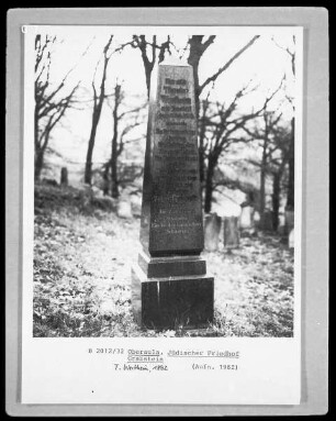 Grabstein von T. Wertheim, gestorben 1892