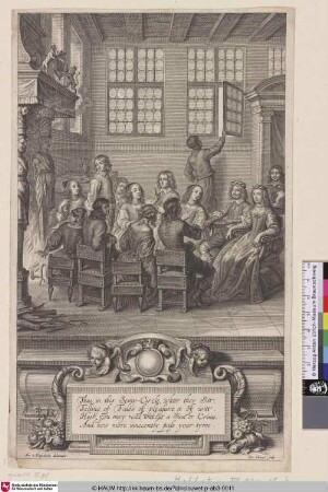 [Family at a Table (The family of Count Newcastle); Die Familie von William und Margaret Cavendish]