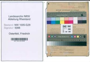 Entnazifizierung Friedrich Osterfeld , geb. 01.04.1892 (Betriebswart)