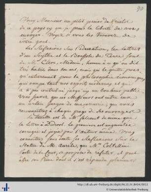 Brief vom 10.11.1772.