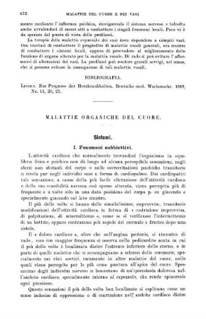 Malattie organiche del cuore.