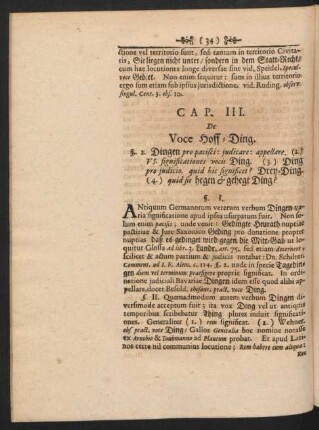Cap. III. De Voce Hoff-Ding.