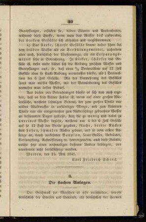 3. Die flachen Anlagen