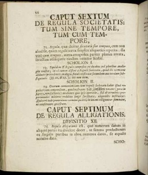 Caput Sextum De Regula Societatis: Tum Sine Tempore, Tum Cum Tempore.