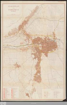Stadtplan Von Damaskus (Damas)