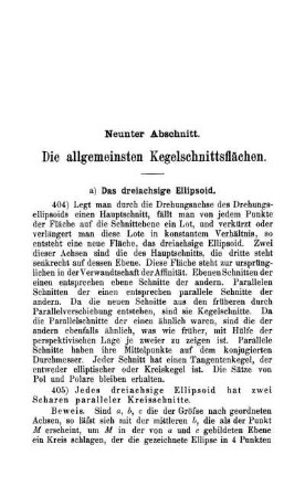 Neunter Abschnitt. Die allgemeinsten Kegelschnittsflächen.