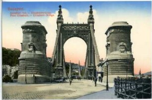 Budapest. Elisabethbrücke (1897-1903) über die Donau : Budapest. Elisabethbrücke (1897-1903; Aurél Czekelius, Antal Kherndl) über die Donau