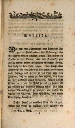 Phädrus in deutschen Reimen : Mit Anmerkungen, und einer Vorbereitung zu seiner Lektüre [et]c.