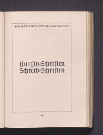 Kursiv-Schriften, Schreib-Schriften