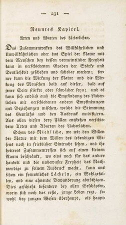 Neuntes Kapitel. Arten und Abarten des Lächerlichen