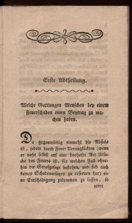 Erste Abtheilung. - Fünfte Abtheilung.