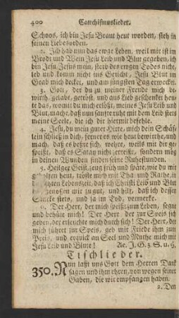 Tischlieder