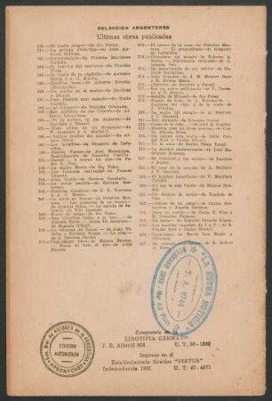 Colección Argentores - Últimas obras publicadas