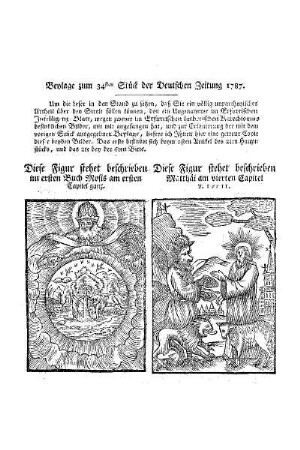 Beylage zum 34ten Stück der Deutschen Zeitung 1787