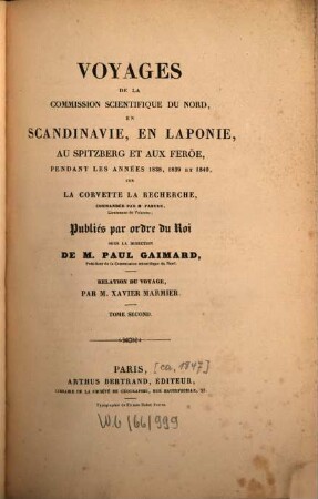 Relation du voyage, 2