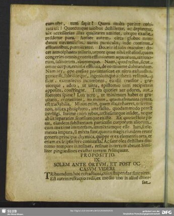 Propositio. IX. Solem Ante Ortum, Et Post Occasum Videri