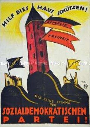 Plakat der Sozialdemokratischen Partei Deutschlands zur Reichstagswahl 1920