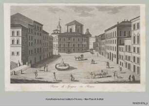Vedute der Piazza di Spagna in Rom