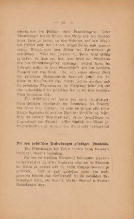 Die den polnischen Bestrebungen günstigen Umstände