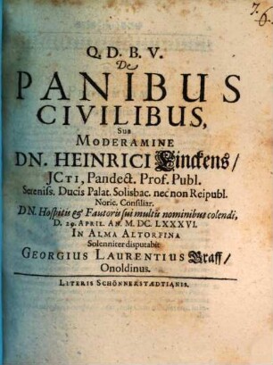 De Panibus Civilibus