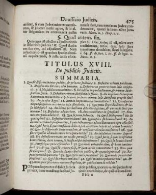 Titulus XVIII. De publicis Judiciis