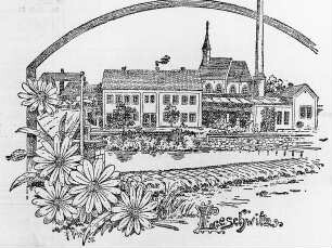 Görlitz-Weinhübel (bis 1936 Leschwitz). Ehem. Tuchfabrik, frühere Mühle, aus: Neuer Görlitzer Anzeiger vom 9.2.1896