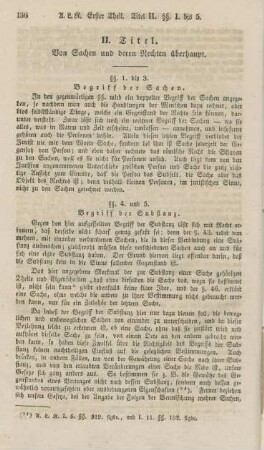 II. Titel. Von Sachen und deren Rechten überhaupt.