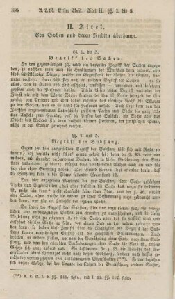 II. Titel. Von Sachen und deren Rechten überhaupt.