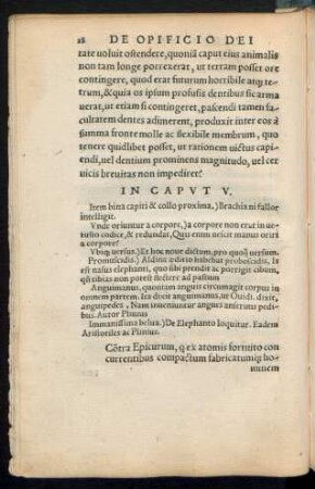 Contra Epicurum, quae ex atomis fortuito concurrentibus compactum fabricatumque hominem disputatvit. Cap. VI.