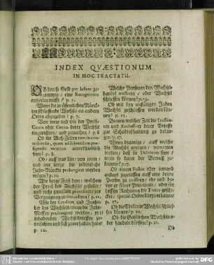 Index Quaestionum In Hoc Tractatu