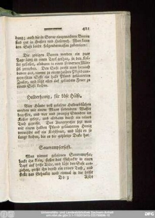 Holderhonig, für böse Hälse.
