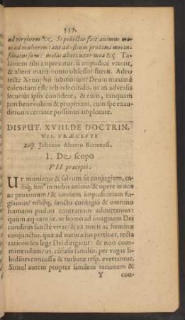 Disput. XVIII. De Doctrin. VII. Praecepti ...