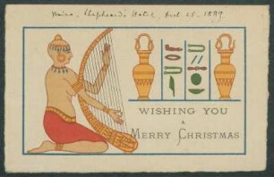25. Dezember 1889, Kairo, Shepheard's Hotel [Postkarte von Alphons Stübel an Max Uhle]
