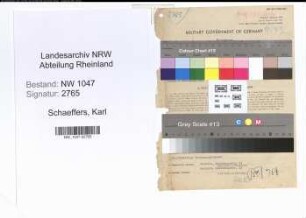 Entnazifizierung Karl Schaeffers , geb. 17.03.1903 (Angestellter)