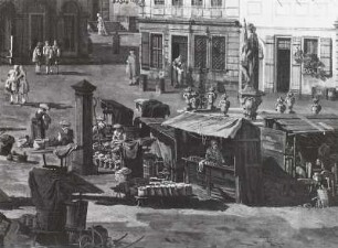 Der Neumarkt zu Dresden von der Moritzstraße aus