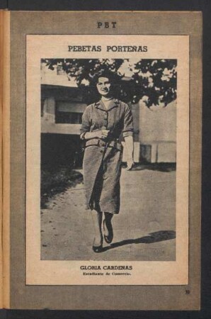 Gloria Cardenas (estudiante de comercio) - [Fotografía] : Pebetas porteñas