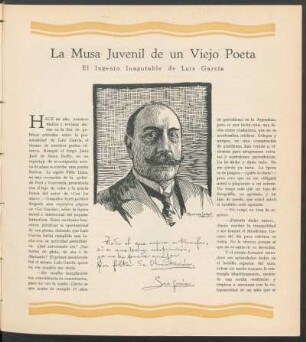 La Musa Juventil de un Viejo Poeta : El Ingenio Inagotable de Luis Gracía ; retrato por Martínez Labat