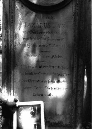 Grabstein A II/3/31 (Detailaufnahme 2)
