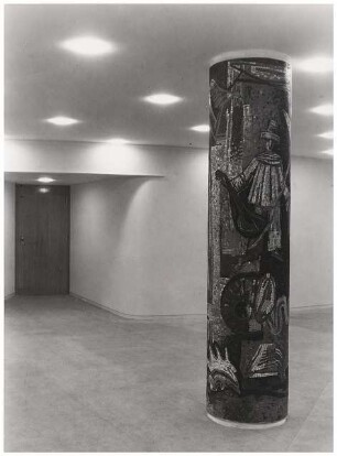 Nationaltheater, Weimar Wiederaufbau: Foyer 1.Rang, rechte Tür mit rechter Mosaiksäule