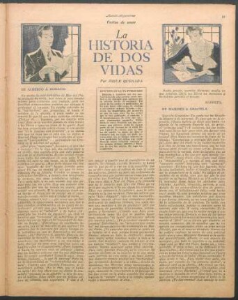 La historia de dos vidas : Cartas de amor