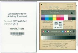Entnazifizierung Franz Renard , geb. 12.11.1886 (Malergehilfe)