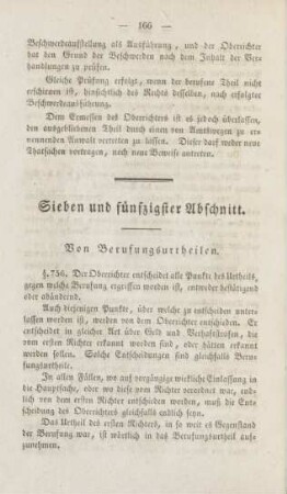 Sieben und fünfzigster Abschnitt. Von Berufungsurtheilen