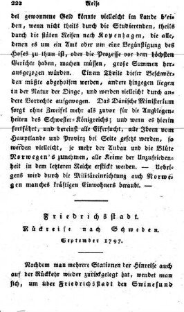 Friedrichsstadt. Rückreise nach Schweden. (Sept. 1797.)