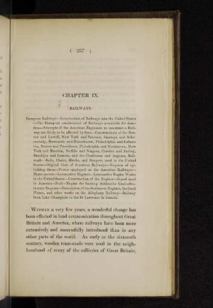 Chapter IX. Railways.
