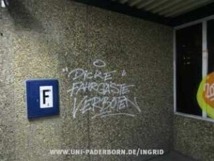 "DickE FAHRGÄSTE VERBOTEN"