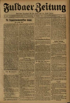 Ausgabe vom Donnerstag, den 26. Oktober 1922.
