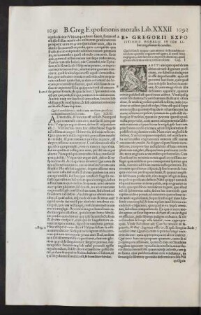 B. Gregorii Expositionis Moralis In Iob Liber trigesimus secundus.