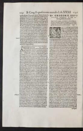B. Gregorii Expositionis Moralis In Iob Liber trigesimus secundus.