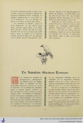 Die Ruhestätte Mirabeau-Tonneaus.